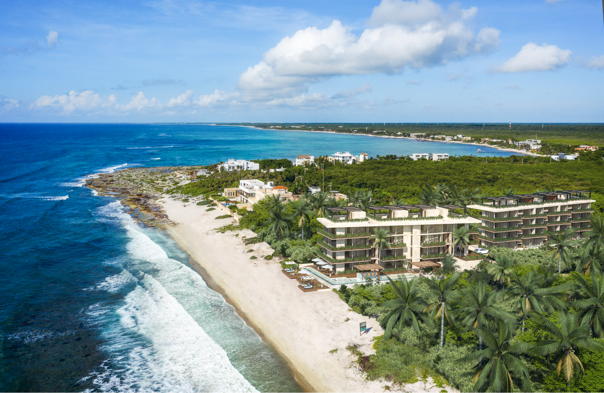 Beachfront Properties for Sale in Tulum, Quintana Roo, Mexico.
